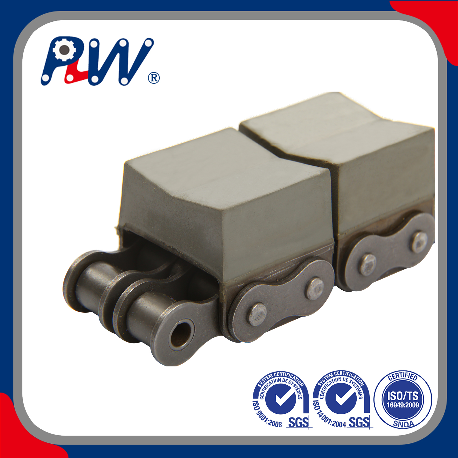 Fábrica China Precio al por mayor profesional Buena calidad Cadena transportadora de alta precisión con perfiles de elastómero vulcanizado